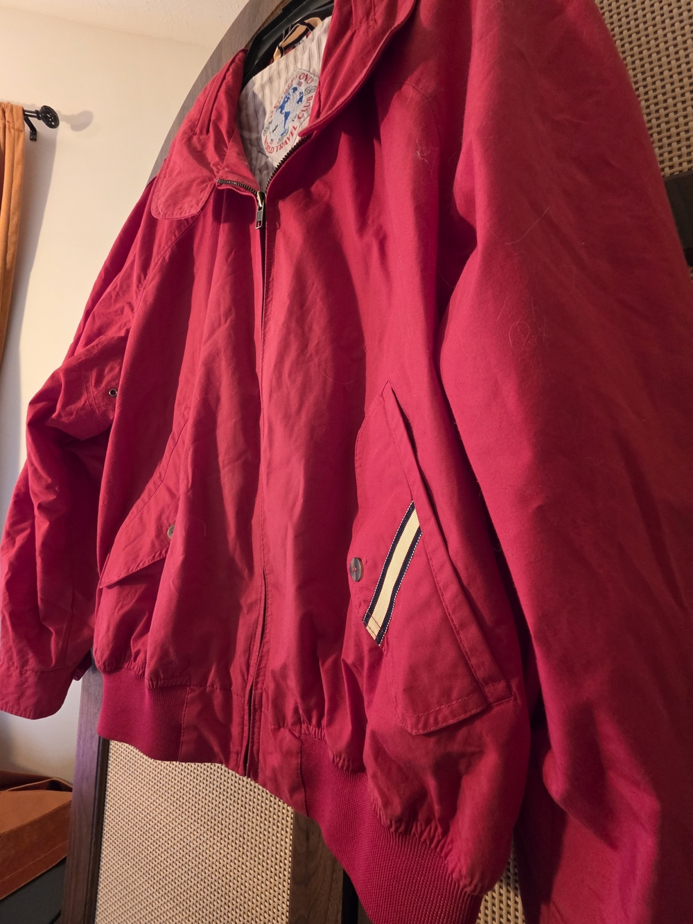Members Only Red Bomber Racer Jacket - Picture 3 of 5